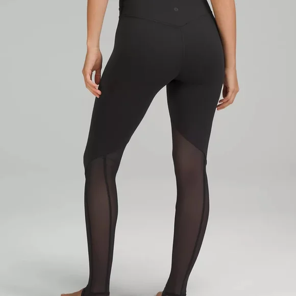 NWT Lululemon Nulu & Crisscross Mesh Stirrup tights Bronze Green 12 - Picture 8 of 11